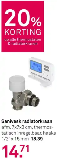 Karwei Sanivesk radiatorkraan aanbieding