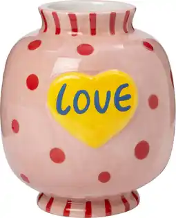 Intratuin Intratuin vaas Tilst Love roze 14 x 14 x 16 cm aanbieding