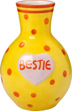 Intratuin Intratuin vaas Tilst Bestie geel / oranje 14 x 14 x 19 cm aanbieding