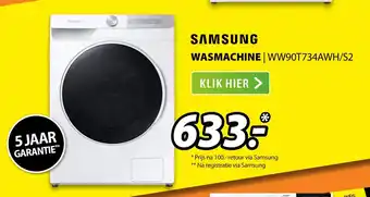 Expert Samsung Wasmachine WW90T734AWH/S2 aanbieding