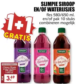 De Boerenschuur Slimpie siroop en/of waterijsjes aanbieding