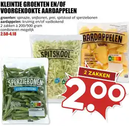 De Boerenschuur Kleintje groenten en/of voorgekookte aardappelen aanbieding