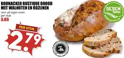 De Boerenschuur Boonacker rustique brood met walnoten en rozijnen aanbieding