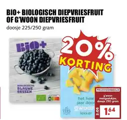 De Boerenschuur Bio+ Biologisch Diepvriesfruit Of G'woon Diepvriesfruit aanbieding