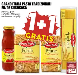 De Boerenschuur Grand'Italia Pasta Tradizionali En/Of Sugocasa aanbieding