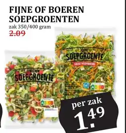 De Boerenschuur Fijne Of Boeren Soepgroenten aanbieding