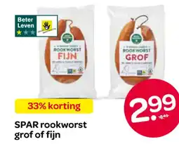Spar SPAR rookworst grof of fijn aanbieding