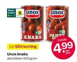 Spar Unox knaks aanbieding