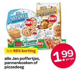 Spar Alle jan poffertjes, pannenkoeken of pizzadeeg aanbieding