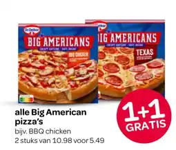 Spar Alle big american pizza's aanbieding