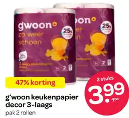 Spar G'woon keukenpapier decor 3-laags aanbieding