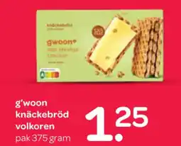 Spar G'woon knäckebröd volkoren aanbieding
