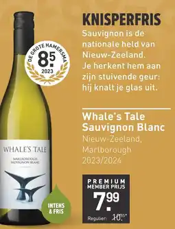 Gall & Gall Whale's Tale Sauvignon Blanc aanbieding