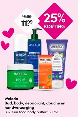 Drogisterij Visser Weleda Bad, body, deodorant, douche en handverzorging aanbieding