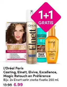 Drogisterij Visser L'Oréal Paris Casting, Elnett, Elvive, Excellence, Magic Retouch en Préférence aanbieding