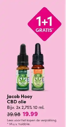 Drogisterij Visser Jacob Hooy CBD olie aanbieding