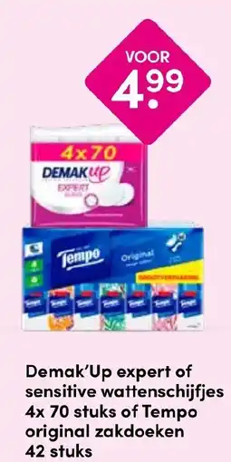Drogisterij Visser Demak'Up expert of sensitive wattenschijfjes aanbieding