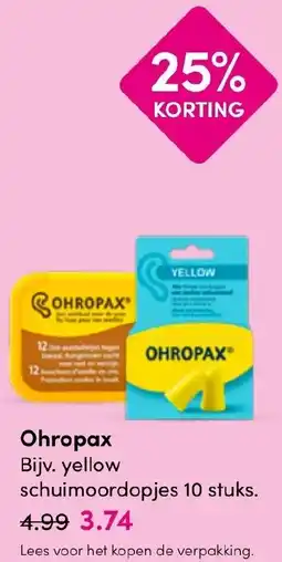 Drogisterij Visser Ohropax aanbieding