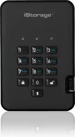 Bol.com iStorage diskAshur 2 - externe harde schijf - 3000 GB - Cijfercode - Zwart aanbieding