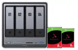 Coolblue UGREEN NASync DXP4800 + Seagate Ironwolf 8TB Duo Pack aanbieding