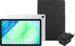 Coolblue Samsung Galaxy Tab A11 Plus 11 inch 256GB Wifi Zilver + Basis accessoirepakket aanbieding