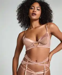 Hunkemoller Hunkemöller Niet-voorgevormde longline beugel bh Nisha Beige aanbieding