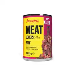 Zooplus 6x400g Josera Meat Lovers Junior Menu Rund natvoer voor honden aanbieding