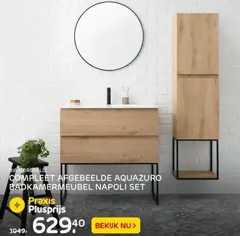 Praxis Compleet Afgebeelde Aquazuro Badkamermeubel napoli set aanbieding