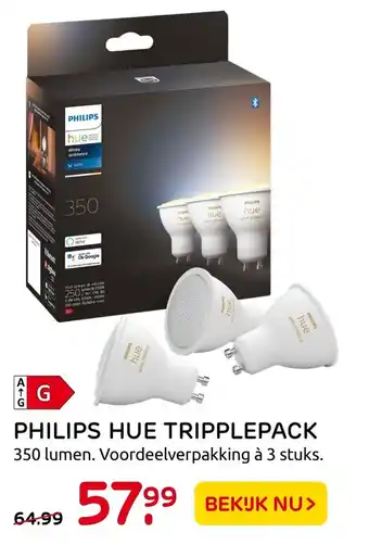 Praxis Philips hue Tripplepack aanbieding