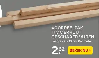 Praxis Voordeelpak timmerhout geschaafd Vuren 210cm aanbieding