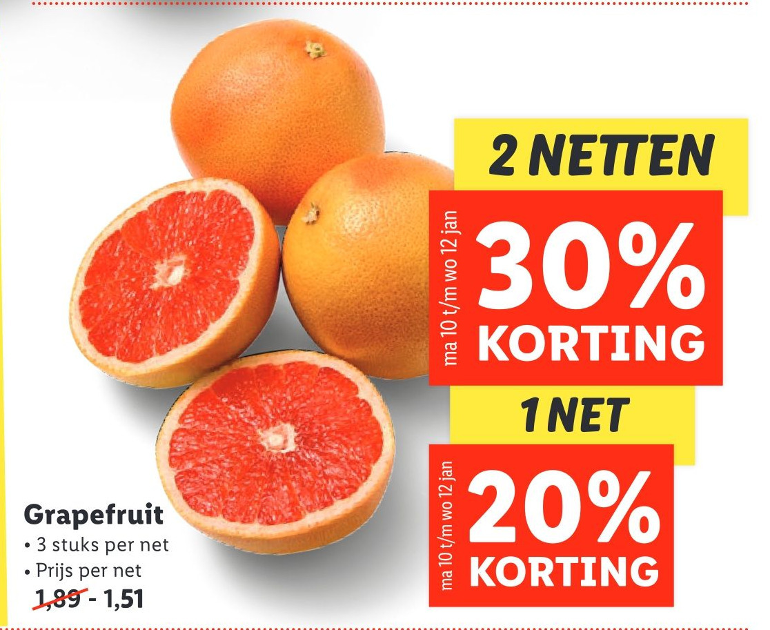 Grapefruit aanbieding bij Lidl