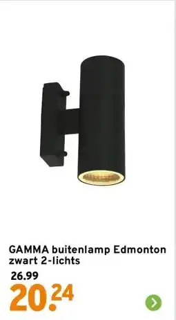 GAMMA GAMMA buitenlamp Edmonton zwart 2-lichts aanbieding