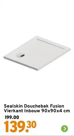 GAMMA Sealskin Douchebak Fusion Vierkant Inbouw 90x90x4 cm aanbieding