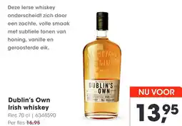 HANOS Dublin's Own Irish whiskey aanbieding