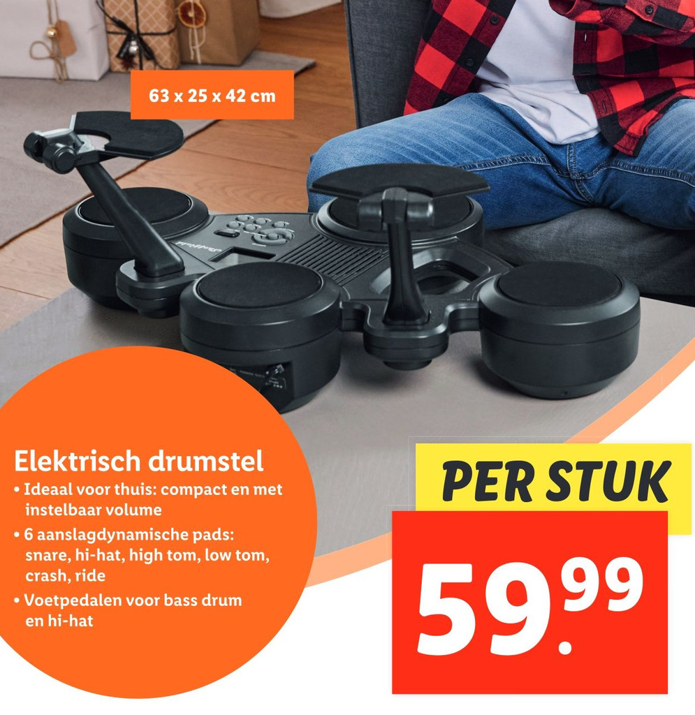 Elektrisch drumstel aanbieding bij Lidl