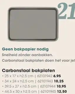 HANOS Carbonstaal bakplaten aanbieding