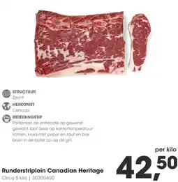 HANOS Runderstriploin Canadian Heritage aanbieding