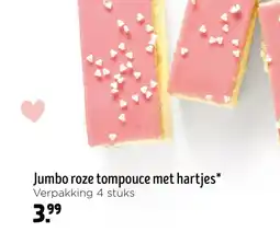 Jumbo Jumbo roze tompouce met hartjes aanbieding