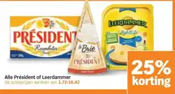 Albert Heijn Alle Président of Leerdammer aanbieding