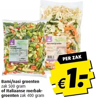 Boni Bami/nasi groenten of Italiaanse roerba-kgroenten aanbieding