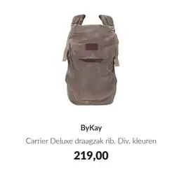 Babypark ByKay Carrier Deluxe draagzak rib aanbieding