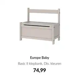 Babypark Europe Baby Basic II klepbank aanbieding
