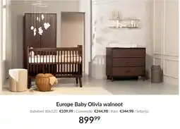 Babypark Europe Baby Olivia walnoot aanbieding