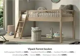 Babypark Vipack Forrest beuken Halfhoogslaper aanbieding