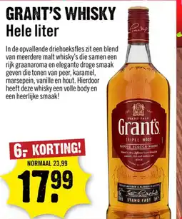 Dirck 3 Grant's Whisky aanbieding