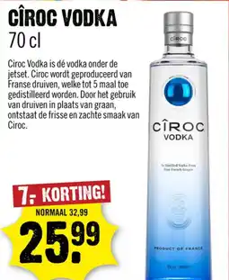 Dirck 3 Ciroc vodka aanbieding