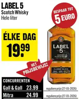 Dirck 3 LABEL 5 Scotch Whisky aanbieding