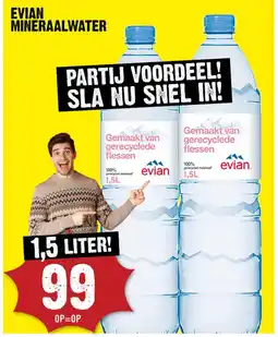 Dirck 3 Evian Mineraalwater aanbieding