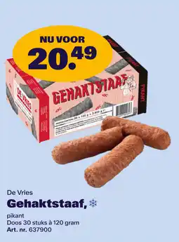Bidfood De Vries Gehaktstaaf aanbieding