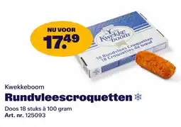 Bidfood Kwekkeboom Rundvleescroquetten aanbieding